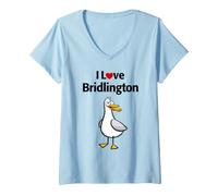 Mujer Amo a Bridlington Camiseta Cuello V