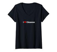 Mujer Amo a Cézanne Camiseta Cuello V