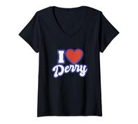 Mujer Amo a Derry New Hampshire Camiseta Cuello V