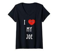 Mujer Amo A Joe Nombre Gracioso Camiseta Cuello V
