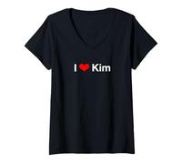 Mujer Amo a Kim Camiseta Cuello V