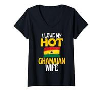 Mujer Amo a mi Esposa ghanesa Caliente relación Divertida de Ghana Camiseta Cuello V