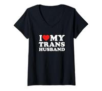 Mujer Amo a mi Esposo transgénero LGBTQ Camiseta Cuello V