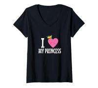 Mujer Amo a mi Princesa Camiseta Cuello V