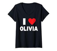 Mujer Amo a Olivia Camiseta Cuello V