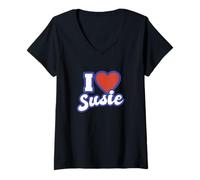 Mujer Amo a Susie Camiseta Cuello V