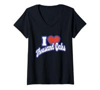 Mujer Amo a Thousand Oaks California Camiseta Cuello V