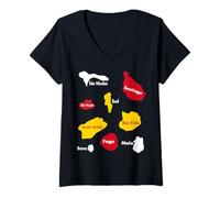 Mujer Amo Cabo Verde Cabo Verde Con Cabo Verde Bandera Mapa Independencia Camiseta Cuello V