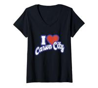 Mujer Amo Carson City Nevada Camiseta Cuello V