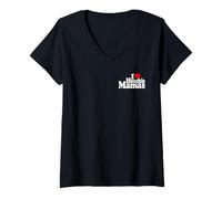 Mujer Amo CORAZÓN Hoochie Mamas Camiseta Cuello V