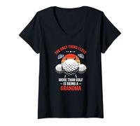 Mujer Amo El Golf Pero Ser Abuela Es Lo Mejor Camiseta Cuello V