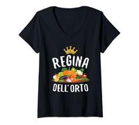 Mujer Amo Giardinaggio Frase Divertente Orto Regina DELL’Orto Camiseta Cuello V