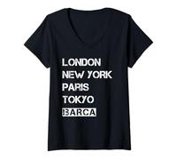 Mujer Amo mi ciudad Barca - mi hogar Camiseta Cuello V