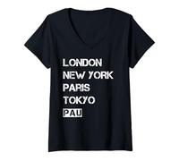 Mujer Amo mi ciudad Pau - mi hogar Camiseta Cuello V