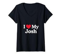 Mujer Amo mi corazón de Josh Josh Love Josh Camiseta Cuello V