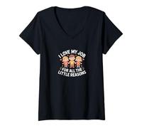 Mujer Amo mi Trabajo por Todas Las pequeñas Razones Camiseta Cuello V