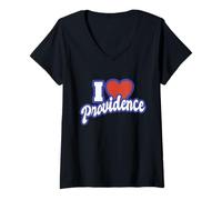 Mujer Amo Providence Rhode Island Camiseta Cuello V