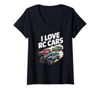 Mujer Amo RC Cars Racing Hobby Entusiasta Camiseta Cuello V