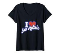 Mujer Amo San Antonio Texas Camiseta Cuello V