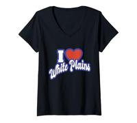 Mujer Amo White Plains Nueva York Camiseta Cuello V