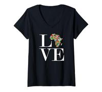 Mujer Amor África Camiseta Cuello V
