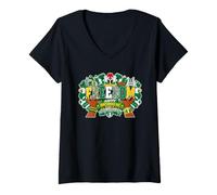 Mujer Amor Bandera de Nigeria Libertad Día de la Independencia 1 de Octubre Camiseta Cuello V