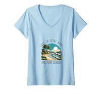 Mujer Amor en cada ola - Islas San Juan Camiseta Cuello V