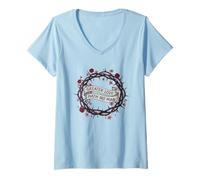 Mujer Amor Mayor No Tiene Hombre Escritura Cristiana Fe Amor Camiseta Cuello V