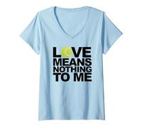 Mujer Amor no Significa Nada para mí Tenis Camiseta Cuello V