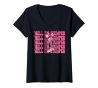 Mujer Amputación de pierna Amputación Prótesis Pierna Chica Bueno Estoy perplejo Camiseta Cuello V