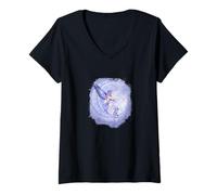 Mujer Amy Brown Art, Luna Azul, Hada de las Hadas Camiseta Cuello V