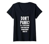 Mujer Analista de administración de configuración Camiseta Cuello V