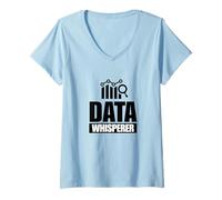 Mujer Analista de Datos Científico Ingeniería Análisis Ciencia Camiseta Cuello V
