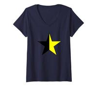 Mujer Anarco-capitalismo Estrella Filosofía política AnCap Camiseta Cuello V