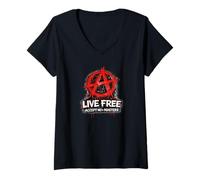 Mujer Anarquía, Punk Rock, anarquistas Camiseta Cuello V