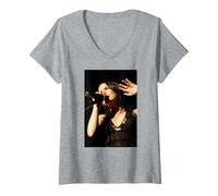 Mujer Andrea Corr De Los Corrs Tomó Prestado Heaven Tour 2004 Camiseta Cuello V