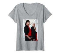 Mujer Andy Willsher, Banda de Synth Pop Don't You Want Me de Human League Camiseta Cuello V