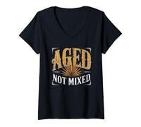 Mujer Anejo Tequila Anejado Barrica De Roble Camiseta Cuello V