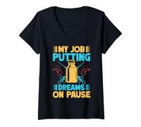 Mujer Anestesiólogo Dreams On Pause Anestesia Camiseta Cuello V