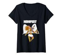 Mujer Ángel manifiesto Camiseta Cuello V