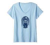Mujer Angry Bear Grizzly Bears Wildlife Mountains Animal Camiseta Cuello V