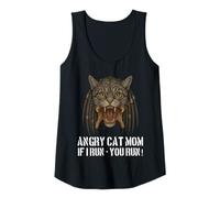 Mujer Angry Cat Mom - para dueño de gato realmente malvado, divertido diseño de juego de palabras Camiseta sin Mangas