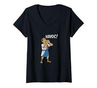 Mujer Angustiado Julio César Shakespeare Mark Antony Cry Havoc Camiseta Cuello V