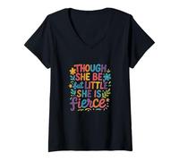 Mujer Angustiado Little Fierce Midsummer Night Dream Shakespeare Camiseta Cuello V