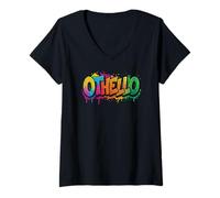 Mujer Angustiado Othello Moor Shakespeare Tragedia Jugar Título Meme Camiseta Cuello V