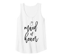 Mujer Anillo de Diamantes con guión de Dama de Honor para Boda Camiseta sin Mangas