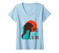 Mujer Animación regalo León declaración inspiración motivación Camiseta Cuello V