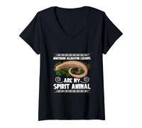 Mujer Animal favorito Cocodrilo del norte se desliza Camiseta Cuello V