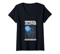 Mujer Animal favorito Medusa inmortal Camiseta Cuello V