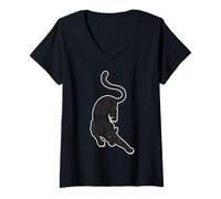 Mujer Animales de la Selva - Pantera Negra Camiseta Cuello V